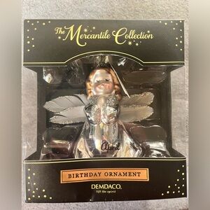 Demdaco Blown Glass April Birthday Angel Ornament The Mercantile Collection
